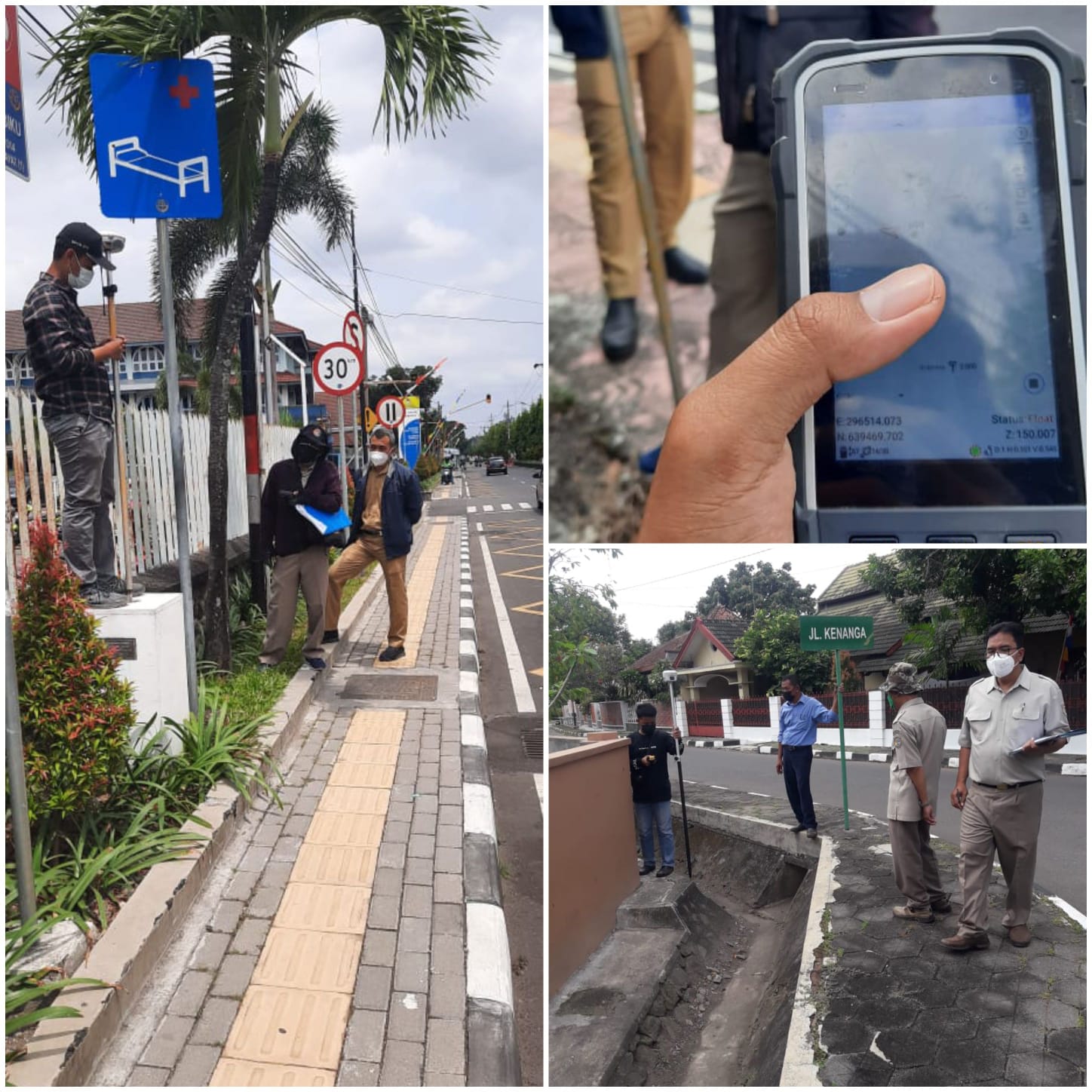 Proses pengukuran jalan dalam rangka pendaftaran sertifikat bidang jalan se Kota Yogyakarta thn 2021 s/d 2025.